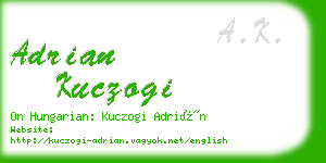 adrian kuczogi business card